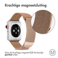 imoshion Milanees magnetisch bandje Apple Watch Series 1 t/m 9 / SE (38/40/41 mm) | Series 10 (42 mm) - Maat S - Rosé Goud