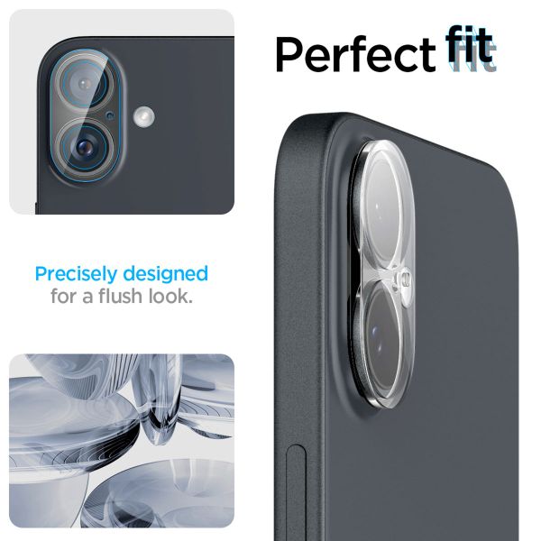 Spigen GLAStR EZ Fit Optik Camera Protector 2 Pack Apple iPhone 16 / 16 Plus - Crystal Clear