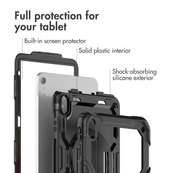 Accezz Rugged Back Cover with shoulder strap Apple iPad 11 (2025) 11 inch A16 / iPad 10 (2022) 10.9 inch - Black