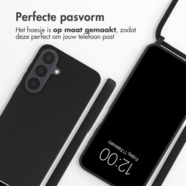 imoshion Siliconen hoesje met koord Samsung Galaxy S26 FE - Zwart