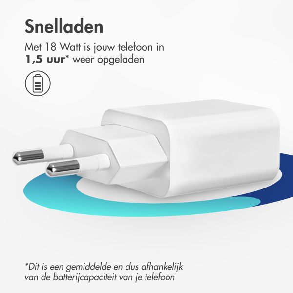 imoshion Wall Charger 18 Watt | USB-A - Wit - Apple Watch 9 - 45 mm
