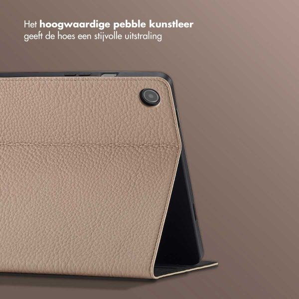 Selencia Riva Bookcase Samsung Galaxy Tab A9 Plus - Beige