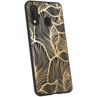 imoshion Design hoesje Samsung Galaxy A20e - Bladeren / Zwart