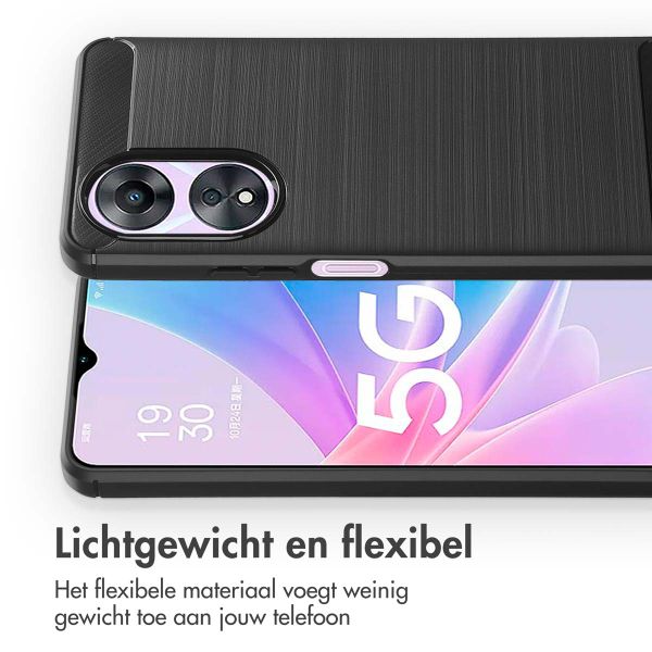 imoshion Brushed Backcover Oppo A58 - Zwart