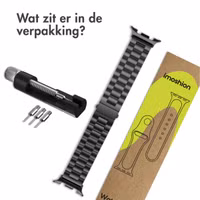 imoshion Stalen bandje Samsung Galaxy Watch 8 (40/44mm) / Classic (46mm) - Zwart