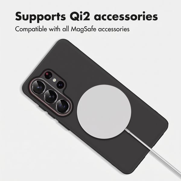 imoshion Colour Back Cover with Thin MagSafe Ring Samsung Galaxy S26 Ultra - Black