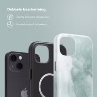 Selencia Vivid Backcover met MagSafe Apple iPhone 13 - Marble Grayed Jade