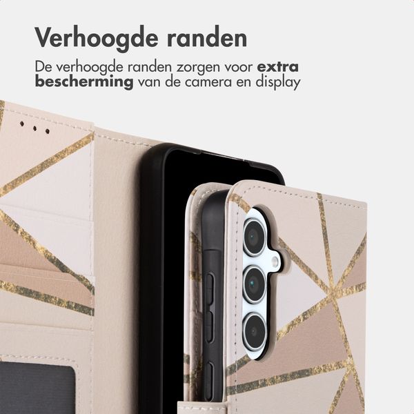 imoshion Design Bookcase Samsung Galaxy A35 - Beige Graphic