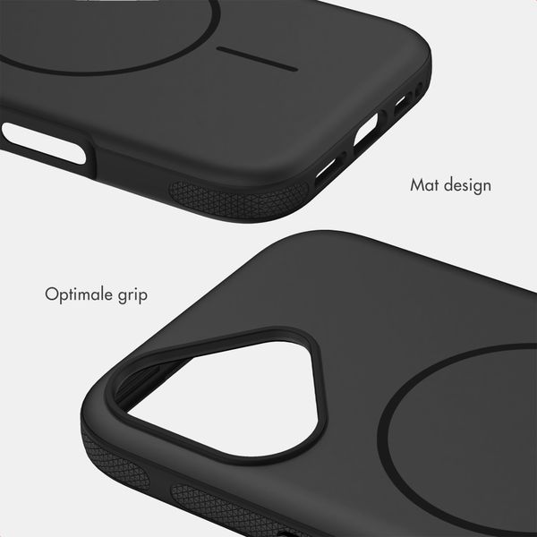 imoshion Color Backcover met Thin MagSafe Ring Apple iPhone 16 - Zwart