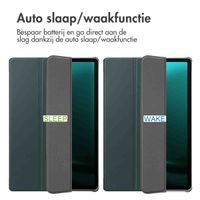 imoshion Trifold Bookcase Samsung Galaxy Tab S10 Plus / Tab S9 FE Plus / Tab S9 Plus - Donkergroen