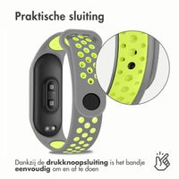 imoshion Siliconen sport bandje Xiaomi Mi Band 3 / 4 - Grijs / Lime