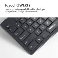 Accezz Premium Desktop QWERTY Bluetooth Keyboard - Zwart