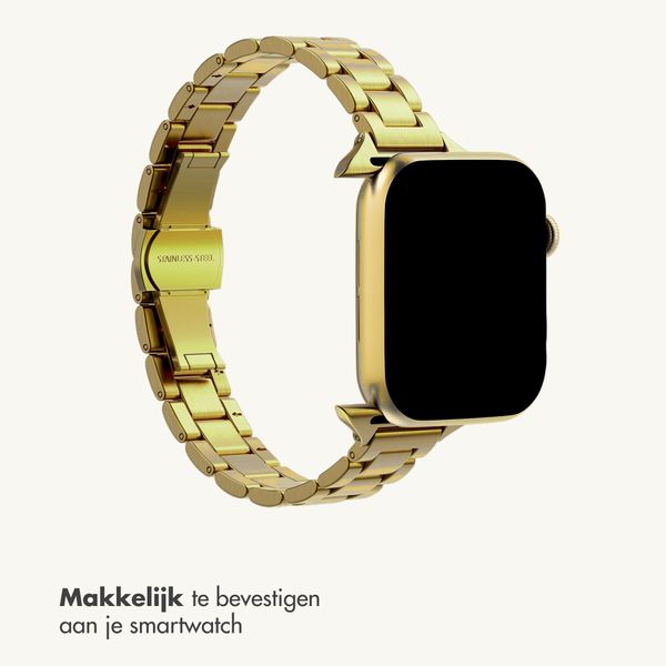 Selencia Slim Steel schakelbandje Apple Watch | 38/40/41/42 mm - Goud