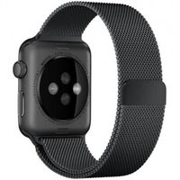 WiWu Milanese band Apple Watch Series 1 t/m 11 / SE / Ultra (44/45/46/49 mm) - Zwart