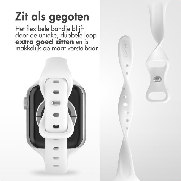 imoshion Slim siliconen bandje Apple Watch Series 1 t/m 11 / SE / Ultra (44/45/46/49 mm) - Wit