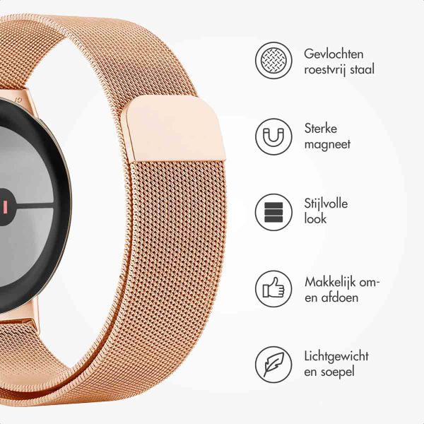 imoshion Milanees magnetisch bandje Google Pixel Watch / Watch 2 / Watch 3 / Watch 4 (41 mm) - Rosé Goud