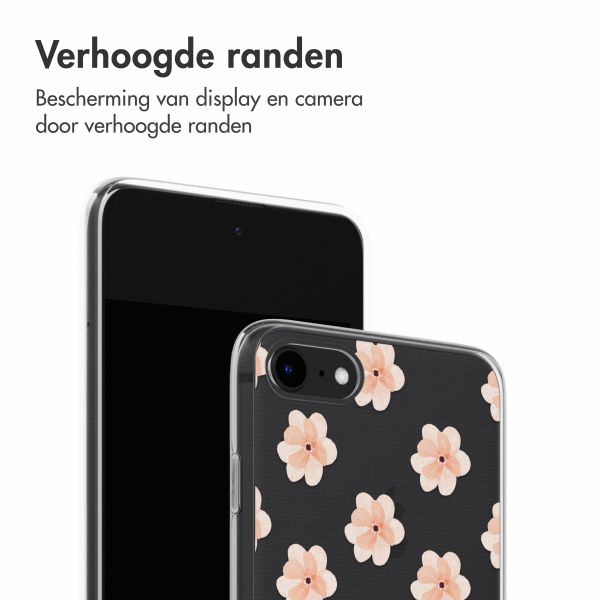 imoshion Design hoesje iPhone SE (2022 / 2020) / 8 / 7 - Floral Peach