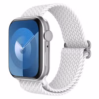 imoshion Nylon geweven bandje Apple Watch Series 1 t/m 9 / SE (38/40/41 mm) | Series 10 / 11 (42 mm) - Wit