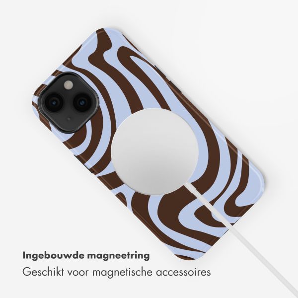 Selencia Vivid Backcover met MagSafe Apple iPhone 14 - Dream Swirl Chocolate