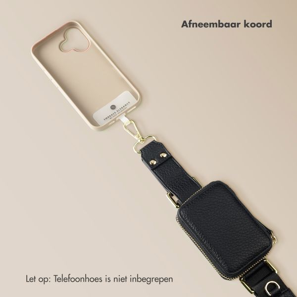 Selencia Telefoonkoord met Klein Tasje - Midnight Black