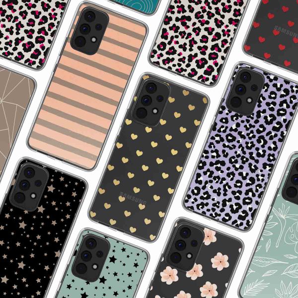 imoshion Design hoesje Samsung Galaxy A52(s) (5G/4G) - Striped peach reverse