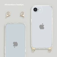 Selencia Backcover met afneembare haakjes Apple iPhone 16e - Transparant