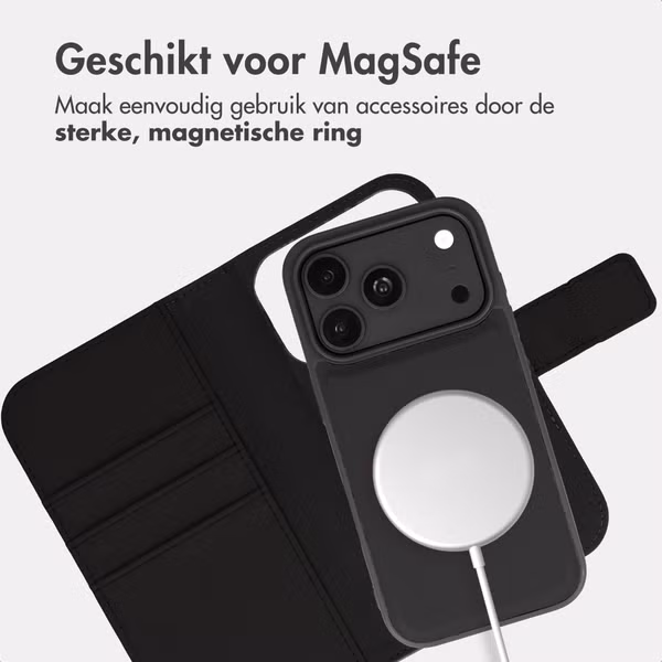 imoshion Uitneembare 2-in-1 Luxe Bookcase Apple iPhone 18 Pro / 17 Pro - Zwart