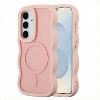 Selencia Wavy Backcover met MagSafe Samsung Galaxy S24 / S25 - Soft Pink