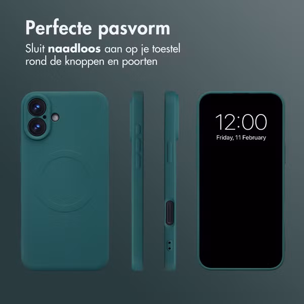 imoshion Color Backcover met MagSafe Apple iPhone 16 Plus - Donkergroen
