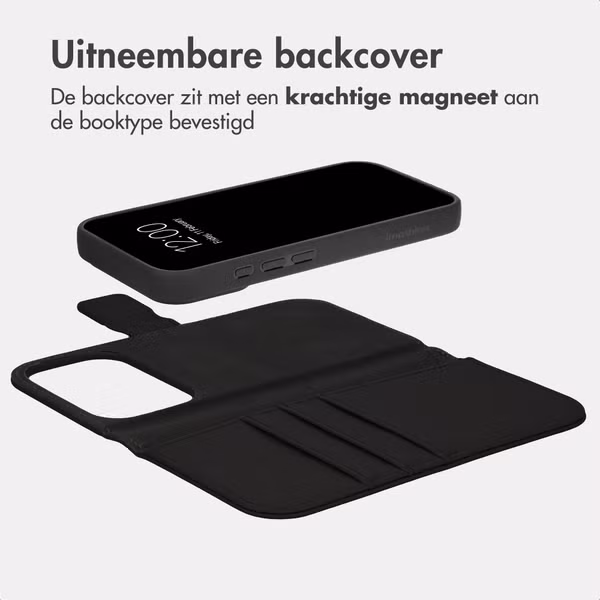imoshion Uitneembare 2-in-1 Luxe Bookcase Apple iPhone 18 Pro Max / 17 Pro Max - Zwart