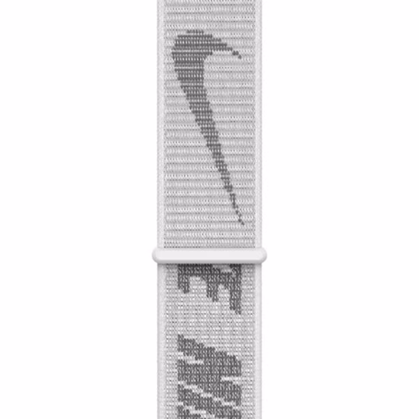 Apple Nike Sport Loop Band Apple Watch Series 1 t/m 9 / SE (38/40/41 mm) | Series 10 / 11 (42 mm) - Black And White