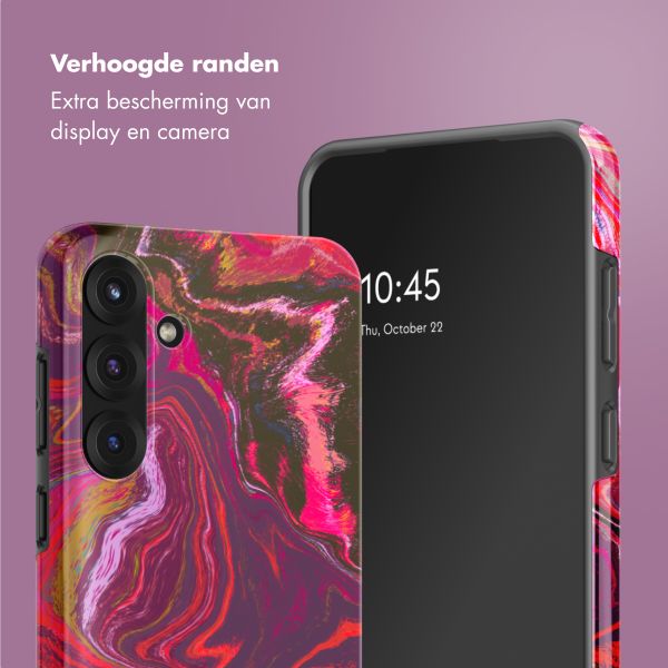 Selencia Vivid Backcover Samsung Galaxy S25 Plus - Marble Purple