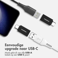 imoshion 2x USB-C (male) naar USB-A 3.1 (female) Adapter - OTG - Zwart