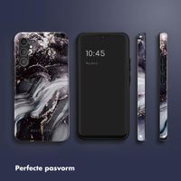 Selencia Vivid Tough Backcover Samsung Galaxy A34 (5G) - Chic Marble Black