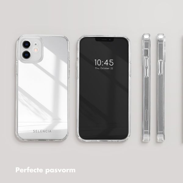 Selencia Mirror Backcover Apple iPhone 12 (Pro) - Zilver