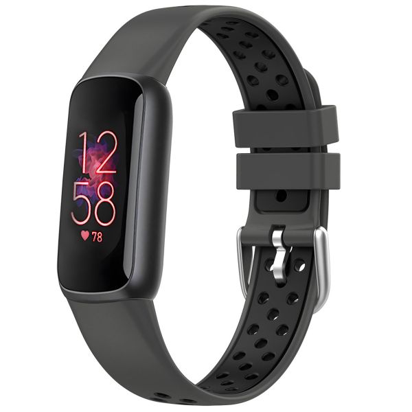 imoshion Siliconen sport bandje Fitbit Luxe - Grijs/Zwart