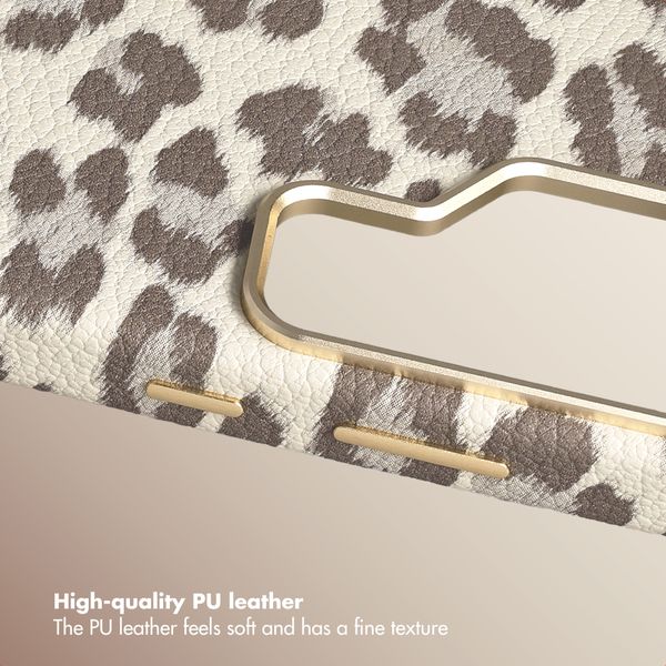 Selencia Sabi Back Cover Panther Print with MagSafe Samsung Galaxy S26 Ultra - Soft Ivory