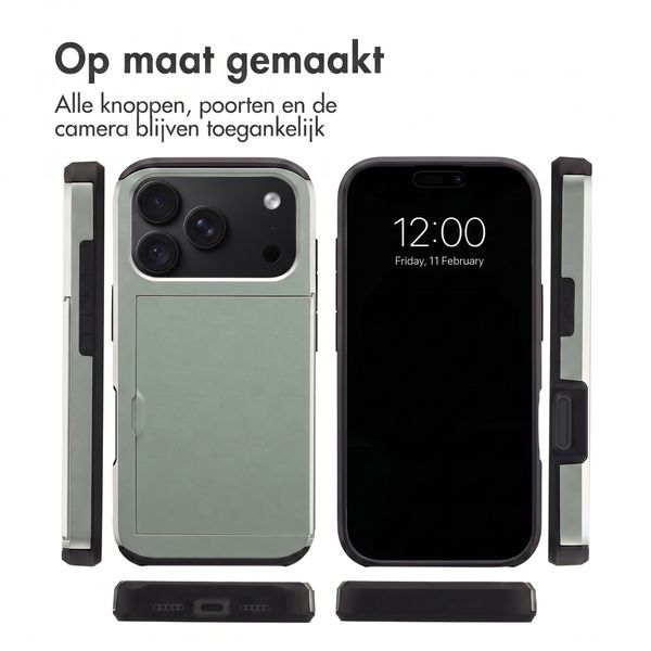 imoshion Backcover met pasjeshouder Apple iPhone 18 Pro / 17 Pro - Groen