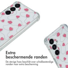 imoshion Design hoesje met koord Samsung Galaxy A16 - Dusty Rose Connected Hearts