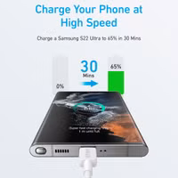 Anker USB-C naar USB-C kabel 322 | Gevlochten - 180 cm - Wit