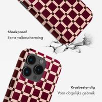 Selencia Vivid Backcover met MagSafe Apple iPhone 15 Pro - Check This Burgundy