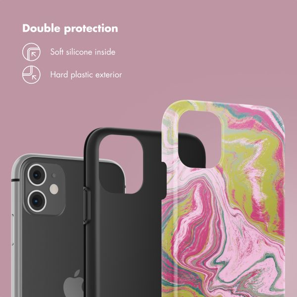 Selencia Vivid Back Cover Apple iPhone 11 - Marble Pink
