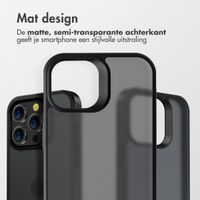 Accezz Rugged Frosted Backcover iPhone 15 Pro Max - Zwart