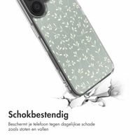 imoshion Design hoesje Apple iPhone 16 - Smoke Green Flowers