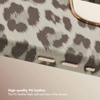 Selencia Sabi Back Cover Panther Print with MagSafe Apple iPhone 16 Pro Max - Soft Ivory