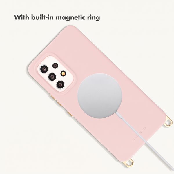 Selencia Rivièra MagSafe Case with detachable hooks Samsung Galaxy A53 - Sorbet Pink