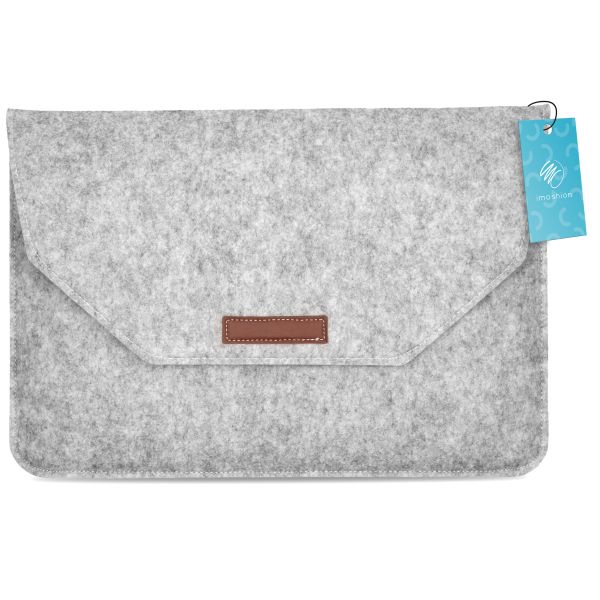 imoshion Vilten Soft Laptop hoes 13-14 inch - Laptopsleeve - Grijs