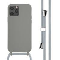 imoshion Siliconen hoesje met koord Apple iPhone 12 (Pro) - Lichtgrijs