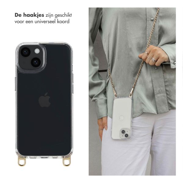 Selencia Backcover met afneembare haakjes Apple iPhone 14 - Transparant