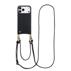 Selencia Nova Phone Case with Cord and Card Holder Apple iPhone 17 Pro Max - Black